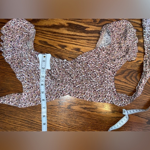 Floral crop top tie - Picture 5 of 9